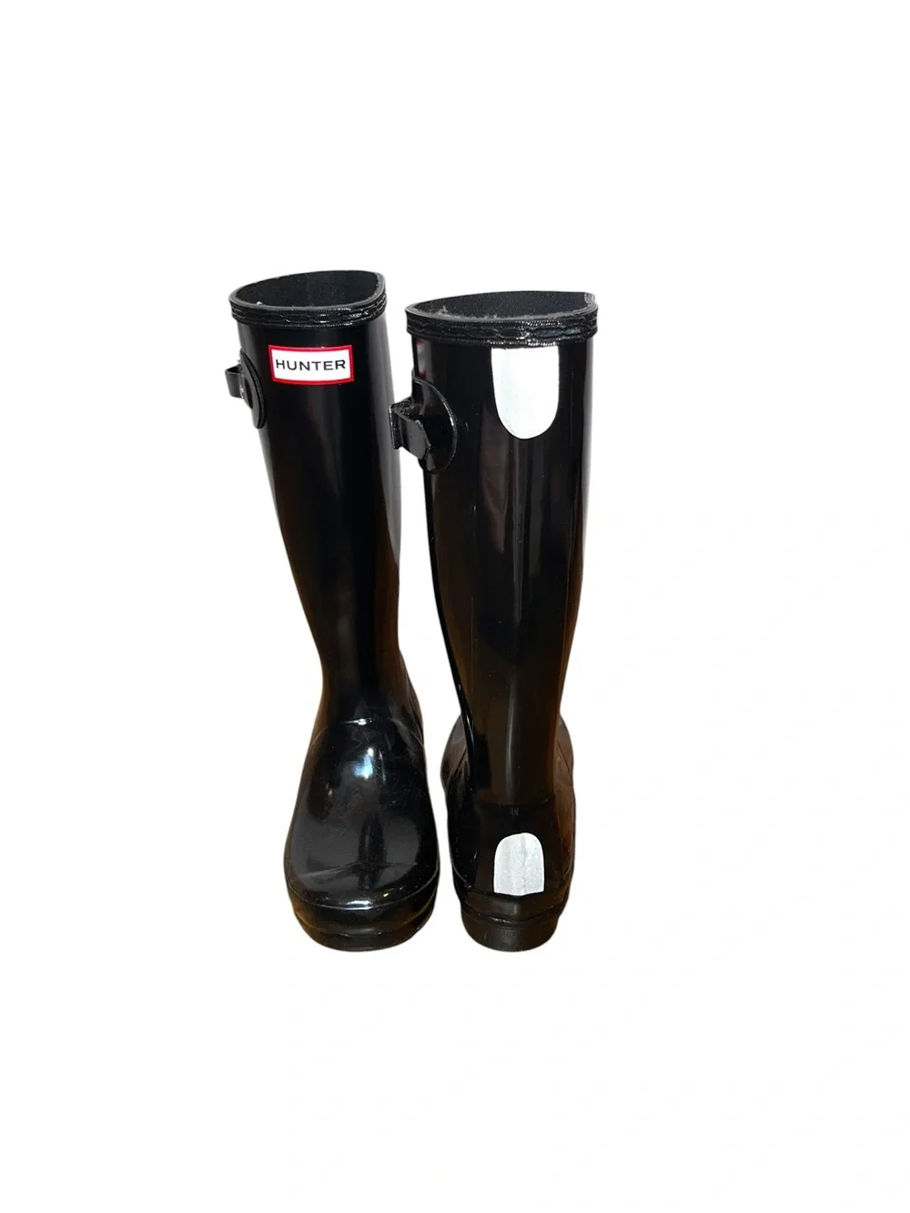 Hunter Glossy Black Knee-High Rain Boots